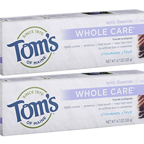 Toms of Maine Whole Care Fluoride Toothpaste, Cinnamon Clove, 4....