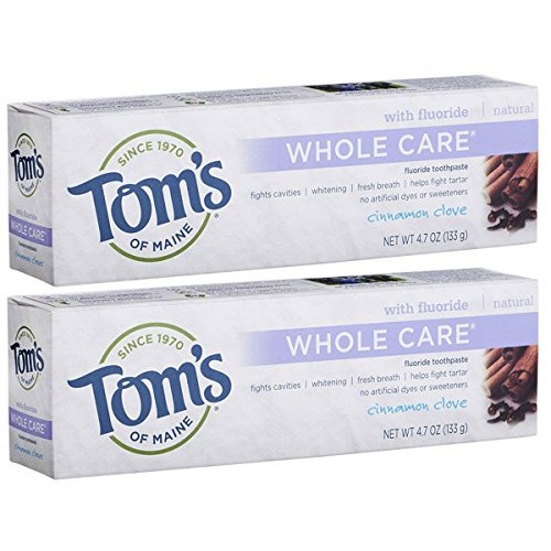 Toms of Maine Whole Care Fluoride Toothpaste, Cinnamon Clove, 4....