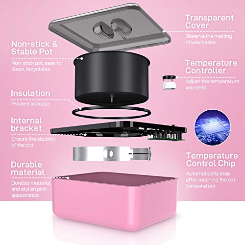 TOOCA Wax Warmer for Hair Removal, Non-Stick Waxing kit for Women...