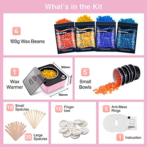 TOOCA Wax Warmer for Hair Removal, Non-Stick Waxing kit for Women...