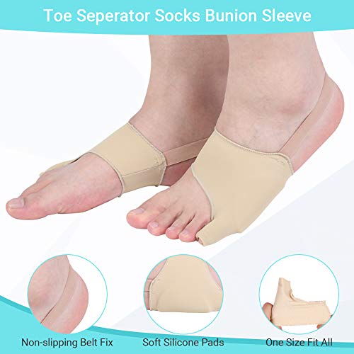 Toothbace Bunion Corrector Tailors Toe Straightener Built-in Gel...