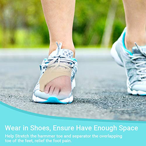Toothbace Bunion Corrector Tailors Toe Straightener Built-in Gel...