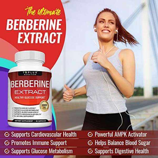 Berberine Extract 1800 mg HCl Complex - Premium Strength Berberin...