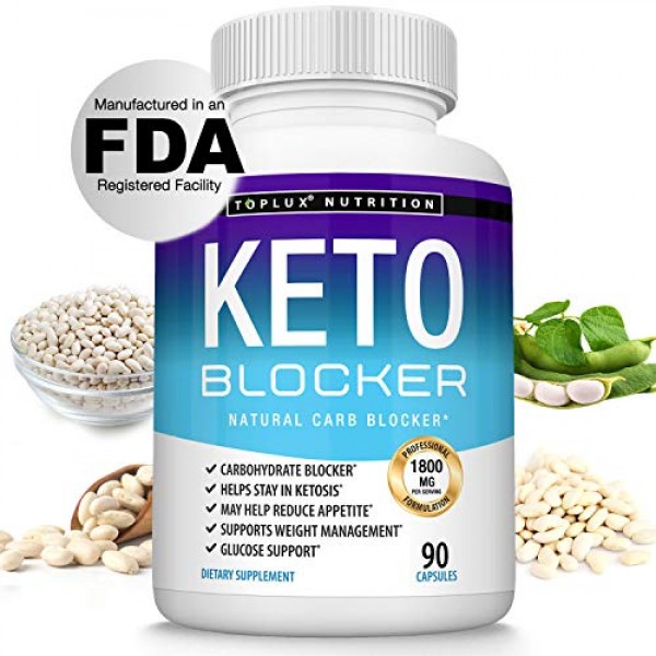 Keto Blocker Pills White Kidney Bean Extract - 1800 mg Natural Ke...
