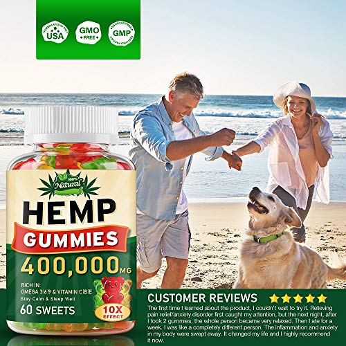 400,000MG Hemp Gummies,Hemp Oil Gummies - 60pcs