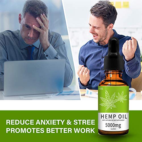 TOPNaturePlus 5000MG Hemp Oil for Pain Relief, Stress, Anxiety an...