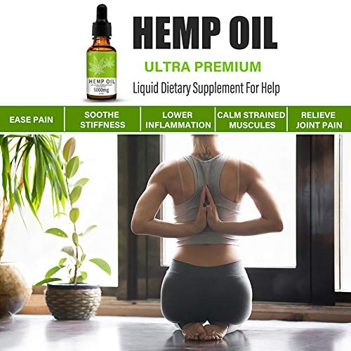 TOPNaturePlus 5000MG Hemp Oil for Pain Relief, Stress, Anxiety an...