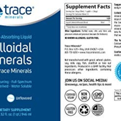 Trace Minerals Colloidal Minerals Liquid Supplements | Colloidal ...
