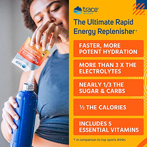 Trace Minerals Hydration I.V Electrolyte Powder Packets Raspberr...