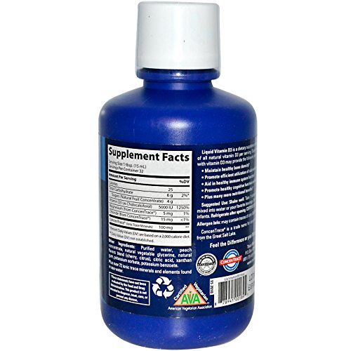Trace Minerals Research Liquid Vitamin D3 with ConcenTrace Tropic...