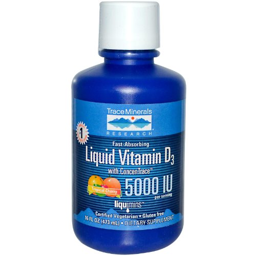 Trace Minerals Research Liquid Vitamin D3 with ConcenTrace Tropic...