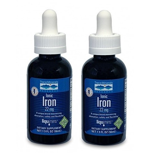 Trace Minerals Research Liquimins Ionic Iron, 22 mg, 1.9 Ounce P...
