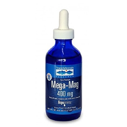 Trace Minerals Research Mega-Mag Liquid Magnesium Drops, 4 ounce,...