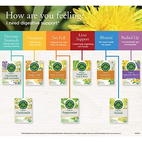 Traditional Medicinals Organic Peppermint Herbal Leaf Tea, Allevi...