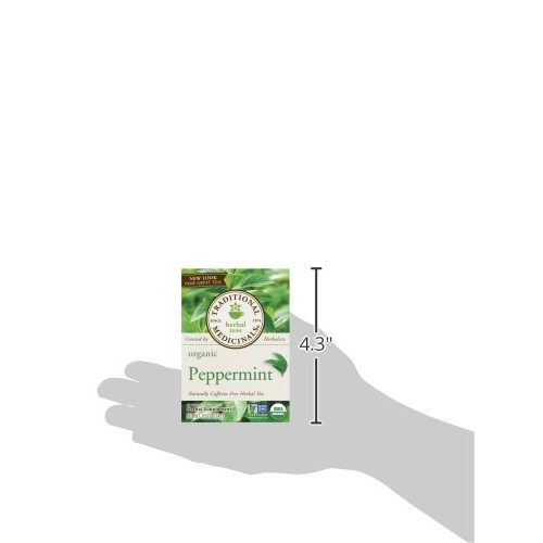 Traditional Medicinals Organic Peppermint Herbal Leaf Tea, Allevi...