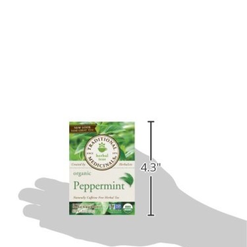 Traditional Medicinals Organic Peppermint Herbal Leaf Tea, Allevi...