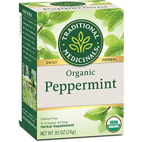 Traditional Medicinals Organic Peppermint Herbal Leaf Tea, Allevi...