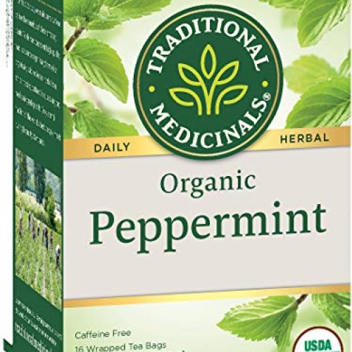 Traditional Medicinals Organic Peppermint Herbal Leaf Tea, Allevi...