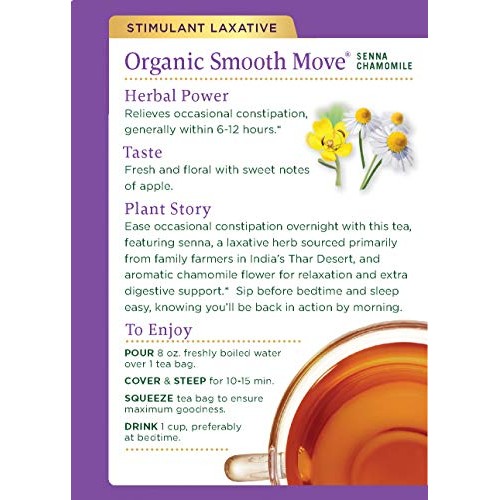 Traditional Medicinals Organic Smooth Move Chamomile Laxative Tea...