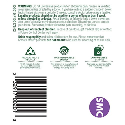 Traditional Medicinals Organic Smooth Move Chamomile Laxative Tea...