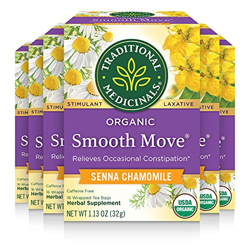 Traditional Medicinals Organic Smooth Move Chamomile Laxative Tea...