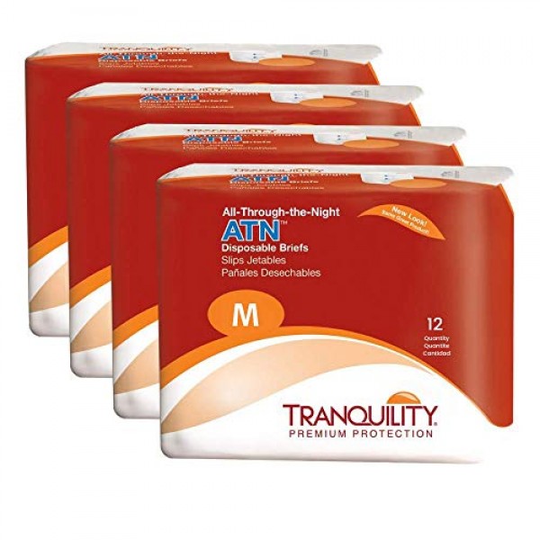 Tranquility ATN Adult Disposable Briefs with All-Through-The-Nigh...