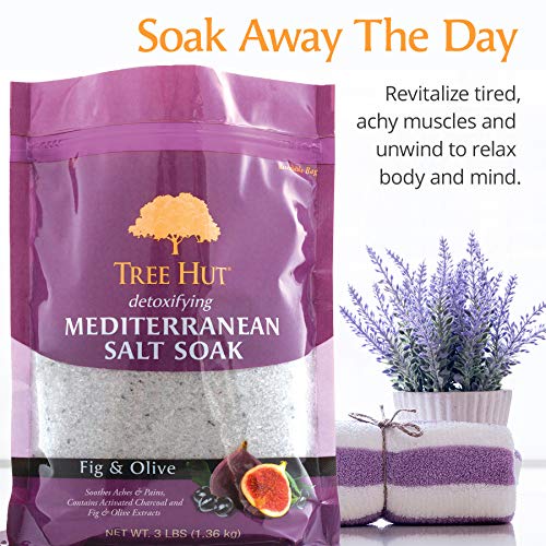 Tree Hut Detoxifying Mediterranean Salt Soak Fig & Olive, 3Ibs, U...