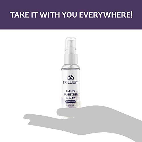 Trillium USA Made Liquid Hand Sanitizer Spray with 80% Alcohol, 4...