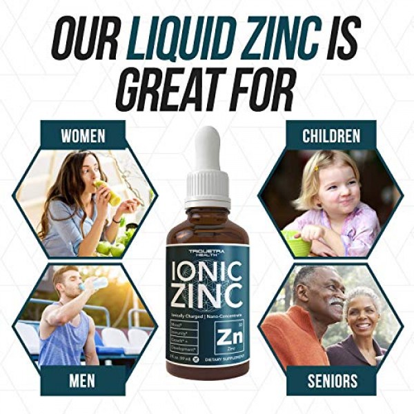 Ionic Liquid Zinc - 8 Month Supply, Adjustable Doses for Entire F...
