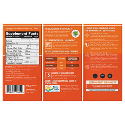 Saw Palmetto Extract – 10X Potency, Pharmaceutical Grade Strength...