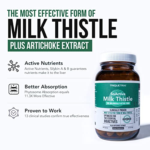 SoActive Milk Thistle: Clinically Proven 10X More Effective Milk...