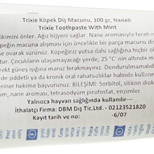TRIXIE Mint Toothpaste for Dog, 100 G