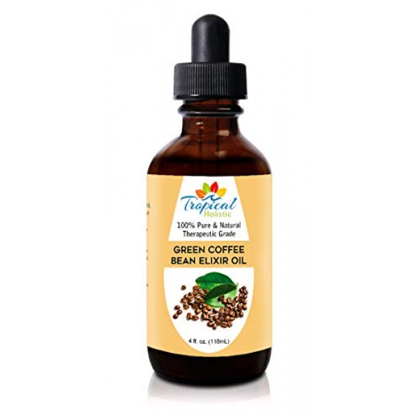 Green Coffee Bean Elixir Oil 4 oz -100% Pure Unrefined Blended To...