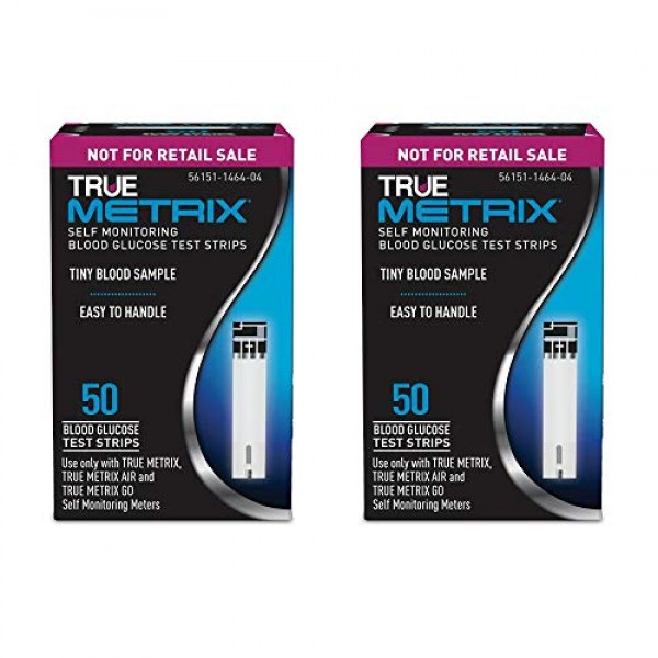 2 x 50ct TRUE METRIX NFRS Test Strips 100 Test Strips