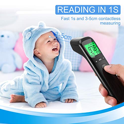 Forehead Thermometer, Digital Thermometer Infrared Touchless for ...