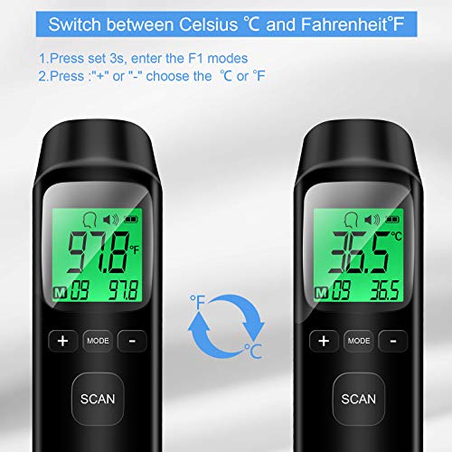 Forehead Thermometer, Digital Thermometer Infrared Touchless for ...