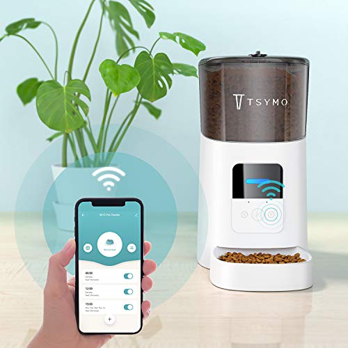 TSYMO Automatic Cat Feeder - 6L App Control Pet Food Dispenser fo...