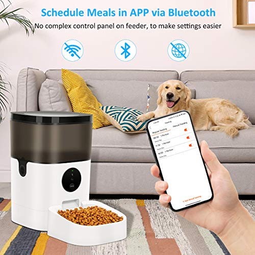 TTPet Automatic Cat Feeder with App Control, Timed Dog Food Dispe...