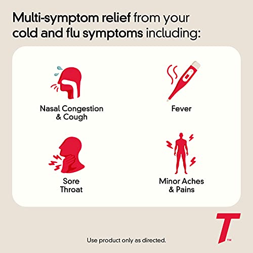 Tylenol Cold + Flu Severe Medicine Caplets for Fever, Pain, Cough...