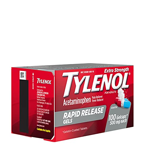 Tylenol Extra Strength Acetaminophen Rapid Release Gels, Pain Rel...