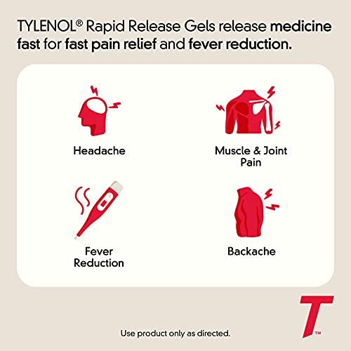 Tylenol Extra Strength Acetaminophen Rapid Release Gels, Pain Rel...