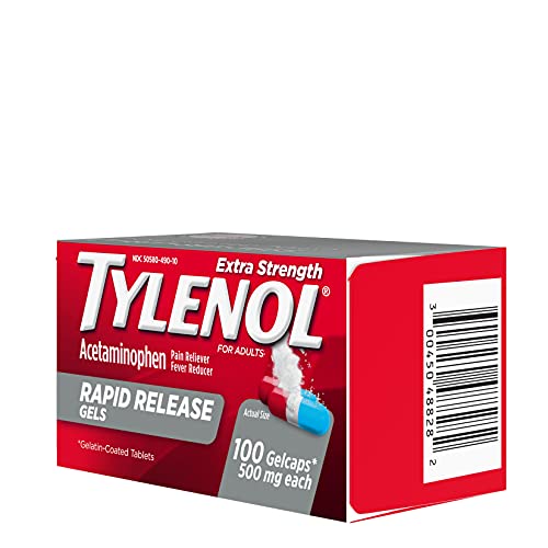 Tylenol Extra Strength Acetaminophen Rapid Release Gels, Pain Rel...