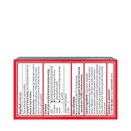 Tylenol Extra Strength Acetaminophen Rapid Release Gels, Pain Rel...