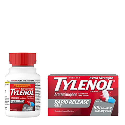 Tylenol Extra Strength Acetaminophen Rapid Release Gels, Pain Rel...
