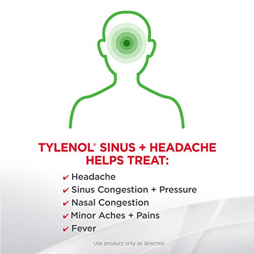 Tylenol Sinus + Headache Non-Drowsy Caplets, Sinus Pressure & Con...