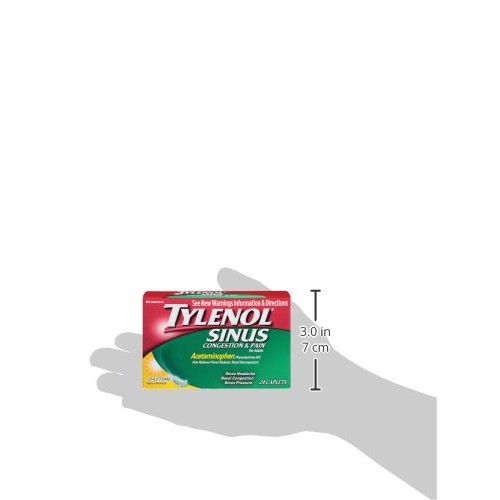 Tylenol Sinus + Headache Non-Drowsy Caplets, Sinus Pressure & Con...