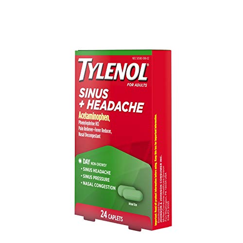 Tylenol Sinus + Headache Non-Drowsy Caplets, Sinus Pressure & Con...