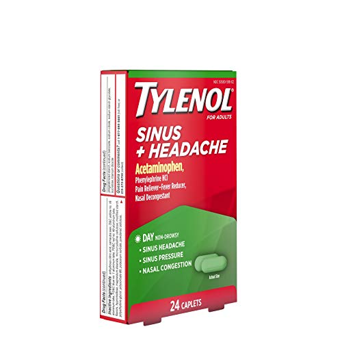 Tylenol Sinus + Headache Non-Drowsy Caplets, Sinus Pressure & Con...