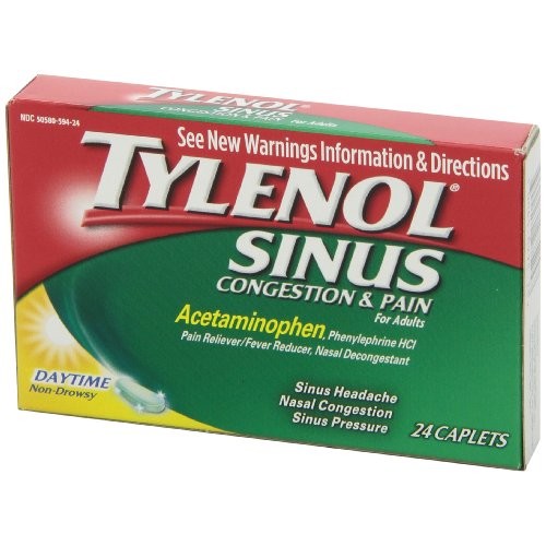 Tylenol Sinus + Headache Non-Drowsy Caplets, Sinus Pressure & Con...