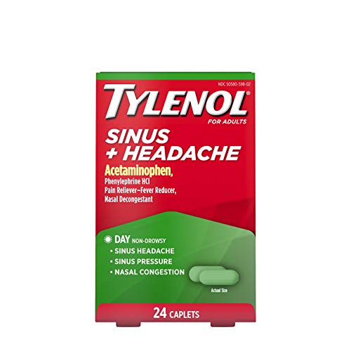 Tylenol Sinus + Headache Non-Drowsy Caplets, Sinus Pressure & Con...